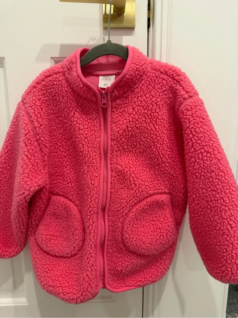 Zara Sherpa fleece zip jacket size 4 to 5